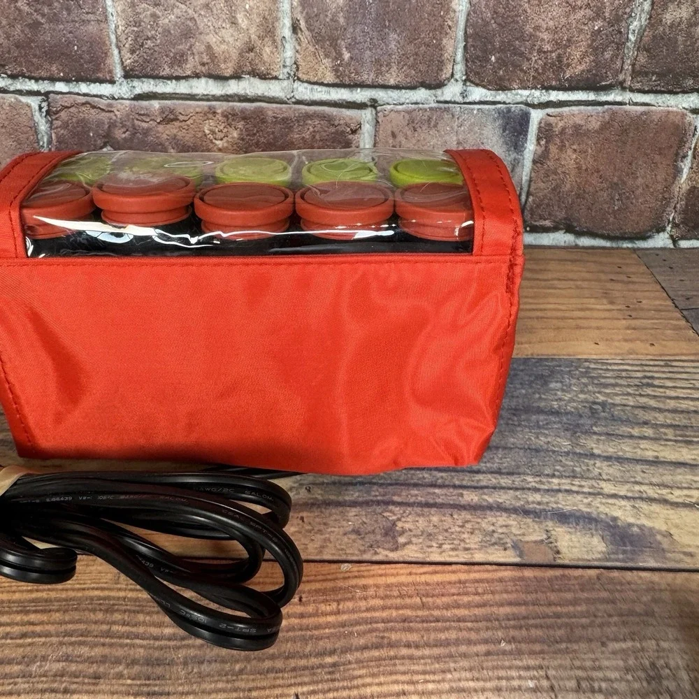 Remington All That Hot Rollers Travel 10 Curlers w Clips / Case Tested!‎ H-1015